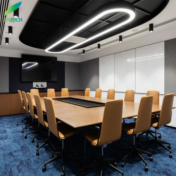 Customized Size Aluminum LED Pendant Ring Light Creative Oval Shape LED Ceiling Light for Office