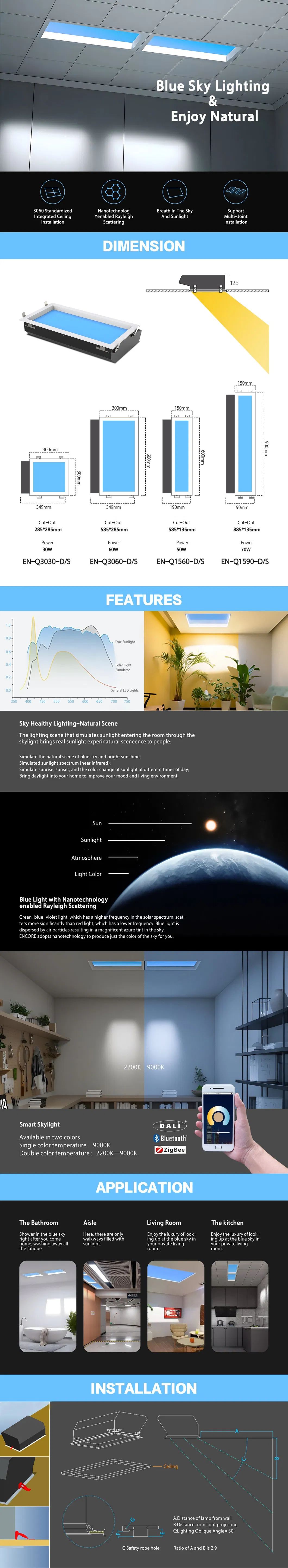Artificial Sunlight Virtual LED Skylight