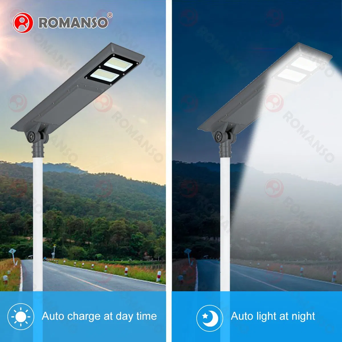 5 CE Approved Romanso or ODM LED Street Light Solar Lights