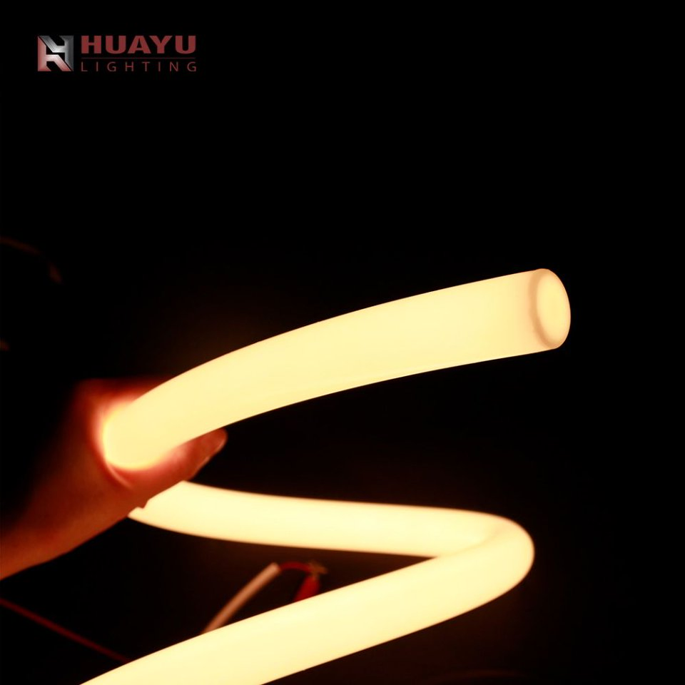 D25 Neon Flexible LED Channel Lighting - 3000K Warm White, Dual Voltage DC12V/24V, 5-Year Warranty IP67 Outdoor Light