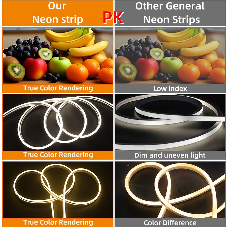 OEM ODM LED Neon Lights 0612 Flexible &amp; Bright Neon Strip for Creative Decoration