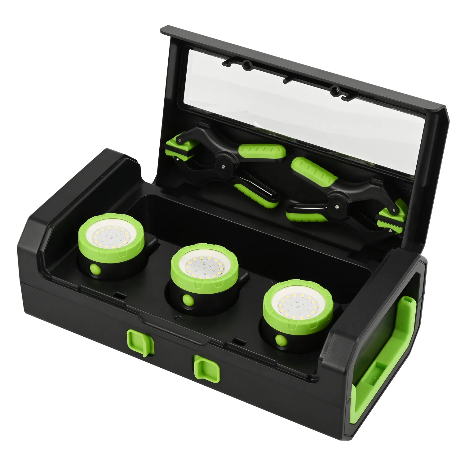 3 Handheld Flood Lamps Set with Durable Charging Case LED Work Light