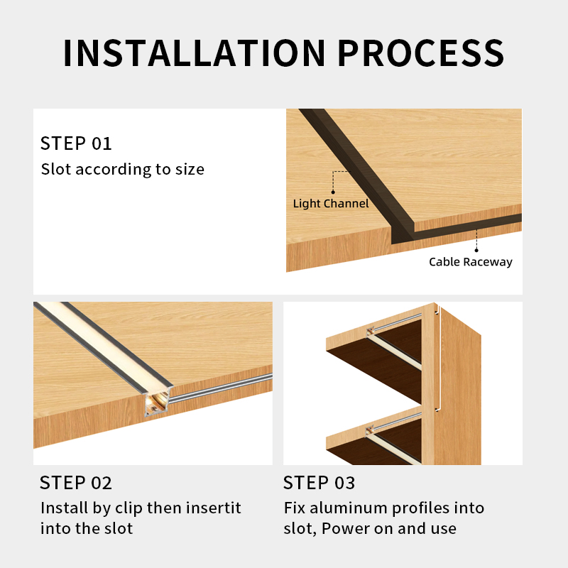 Wholesale Under Kitchen Cabinet Lighting Aluminum Channel LED Liner Light Strips Free Cutting Recessed LED Cabinet Strip Light