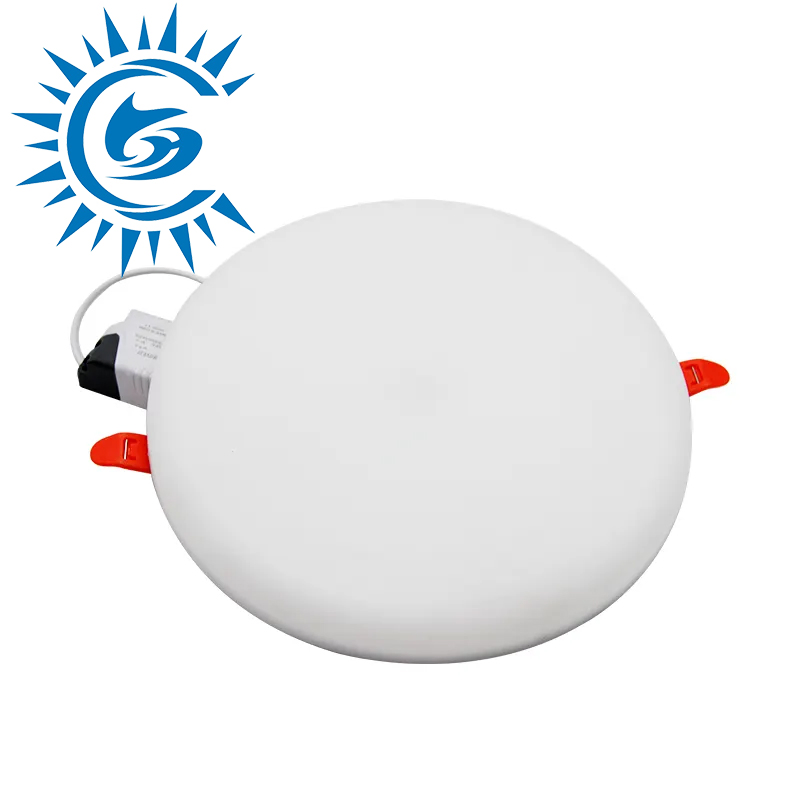 Round White Different Sizes 10W18W 24W 36W LED Ceiling Adjustable Rimless Panel Lighting Lamp Frameless Recessed Plastic LED 3D Panel Light for Home, Office