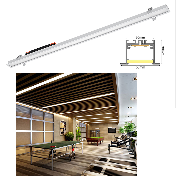 5030 Series Ceiling Recessed with Anti-Glare Reflector Linear Light LED Linear Pendant Light for Office/Supermarket