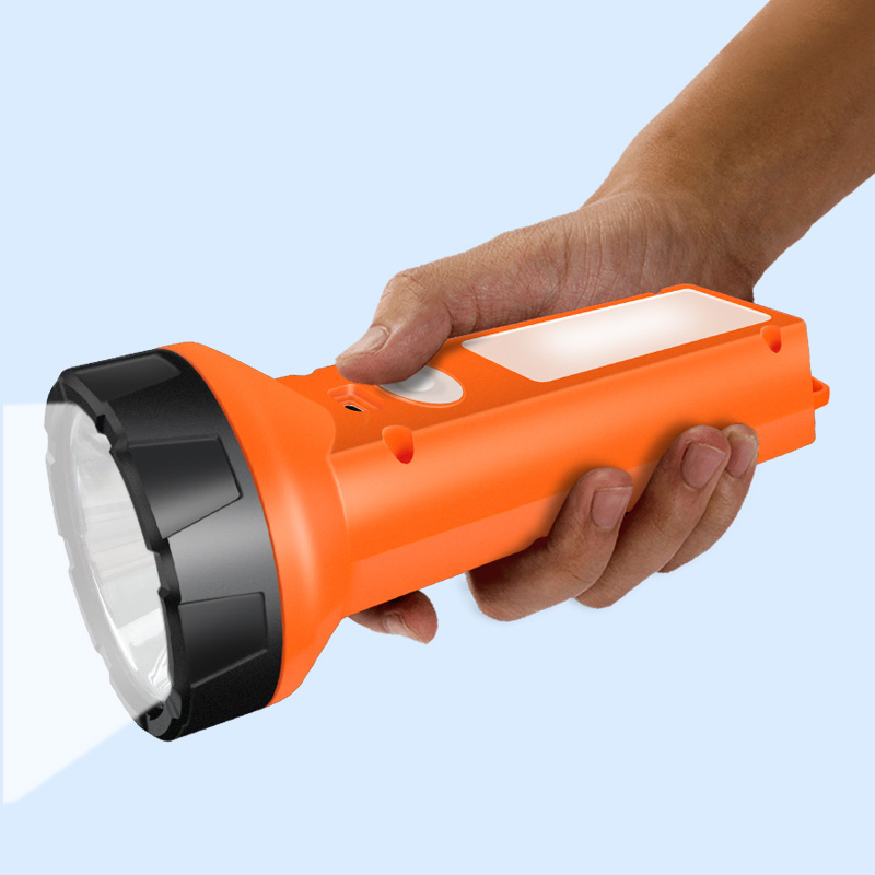 Hand LED Solar Torch Portable Solar Focus Light for Indoor and Outdoor Rechargeable Flashlight with Reading Light