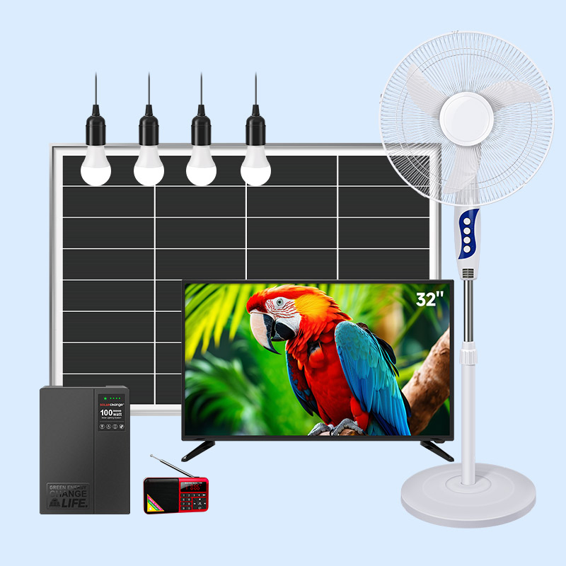 Portable Solar Kit with Panels and Accessories for Camping