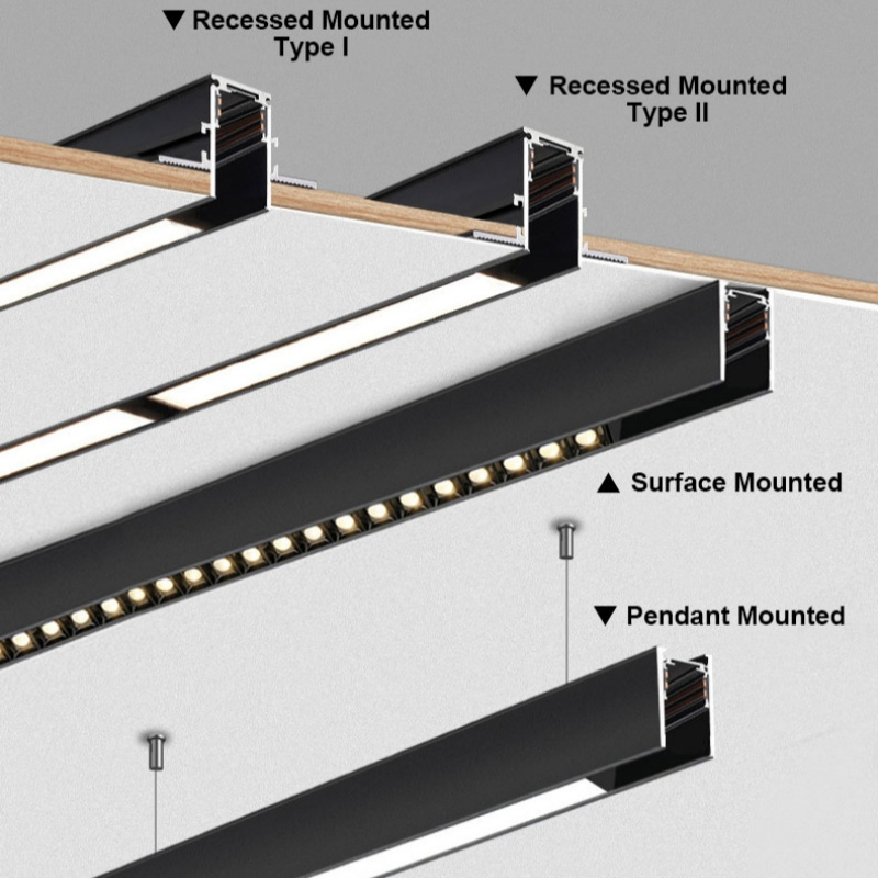 LED Spot Light COB Grill Track 48V Low Voltage Rail Magnetic Light