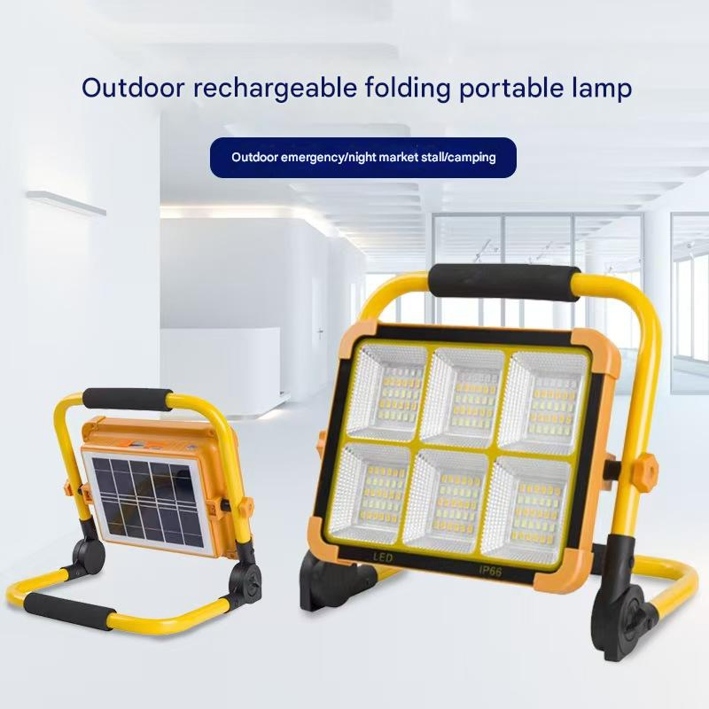 Solar-Powered Polysilicon LED Charging Emergency Lights Long-Range Outdoor Lighting with Large Capacity Batteries