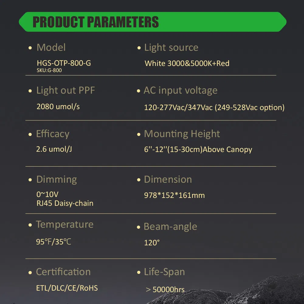 CE Certified 800W LED Grow Light IP65 Waterproof 3.3 Umol/J High Efficacy for EU Vertical Farming &amp; Hydroponics Energy Saving Commercial Full Spectrum Light
