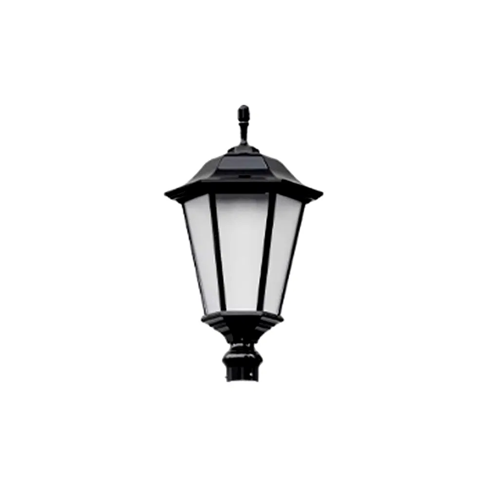 Solar Street Light Pole LED Outdoor Light Black Aluminum Street Garden Light Lamp