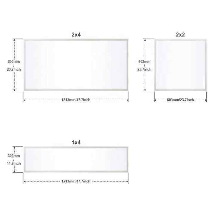 Bbier 2X4FT 50W LED Flat Panel Troffer Light Prismatic Lens Recessed Back-Lit Drop Ceiling Light LED Panel