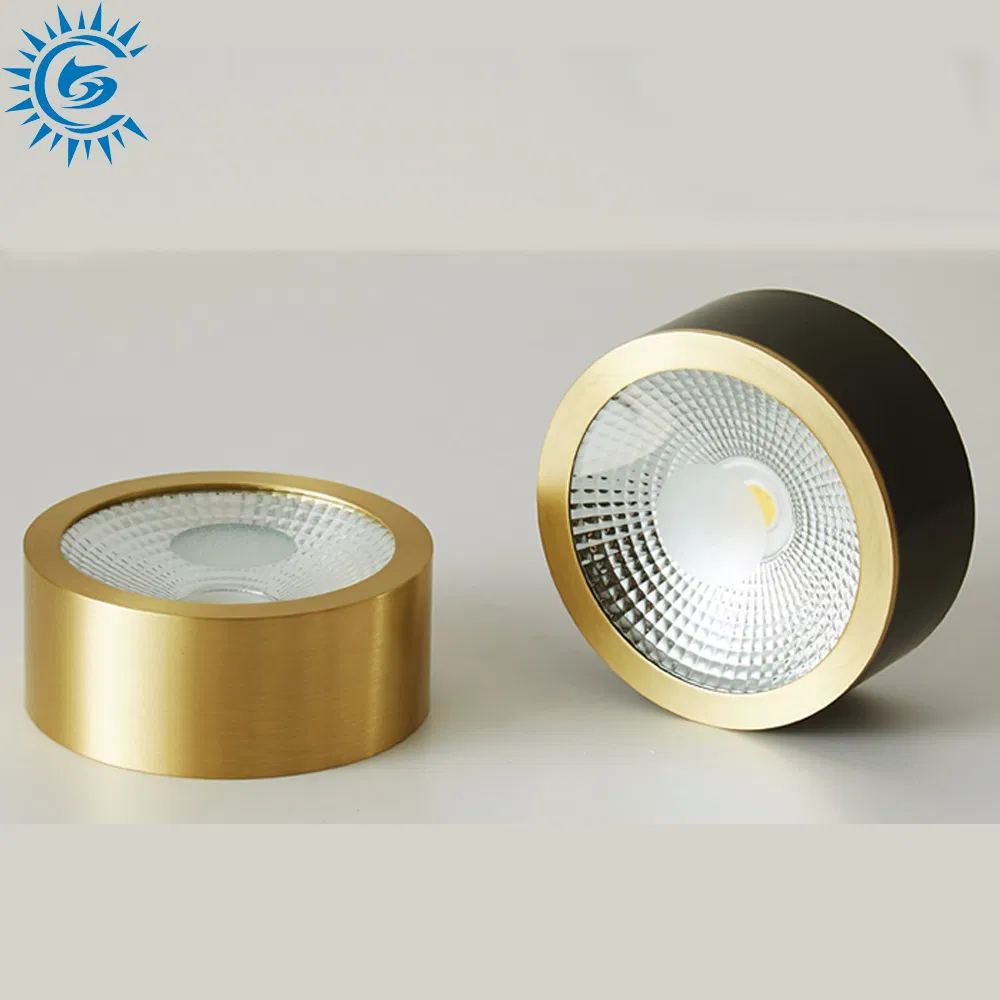 3W 5W 7W CCT IP65 Thin Brass Gold Black COB LED Corridor Aisle Porch Mounted Ceiling Spotlight