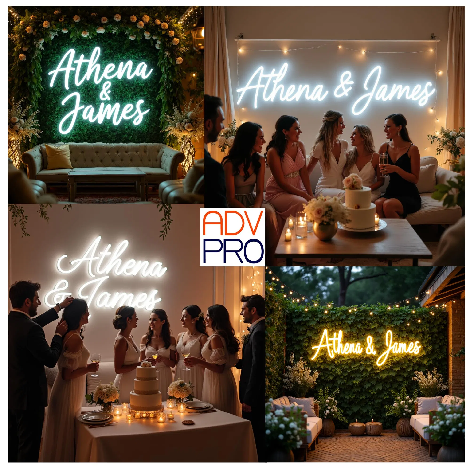 Custom LED Neon Sign - Personalized Large Light with Name/Surname/Logo for Wedding Birthday Party Bar Shop Wall Decor