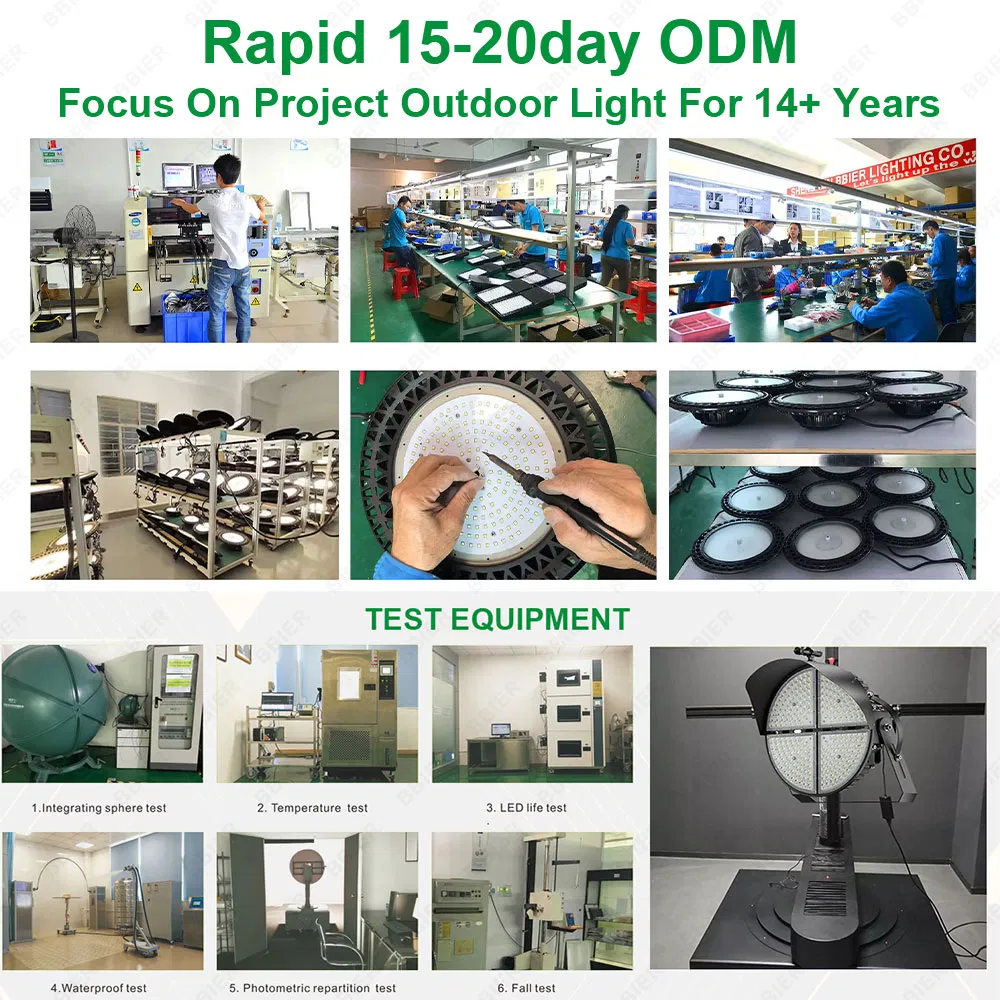 500W 600W 1000W 1200W Outdoor LED Workshop Sport Light Tennis Court Round High Mast LED Flood Light Stadium High Bay Light