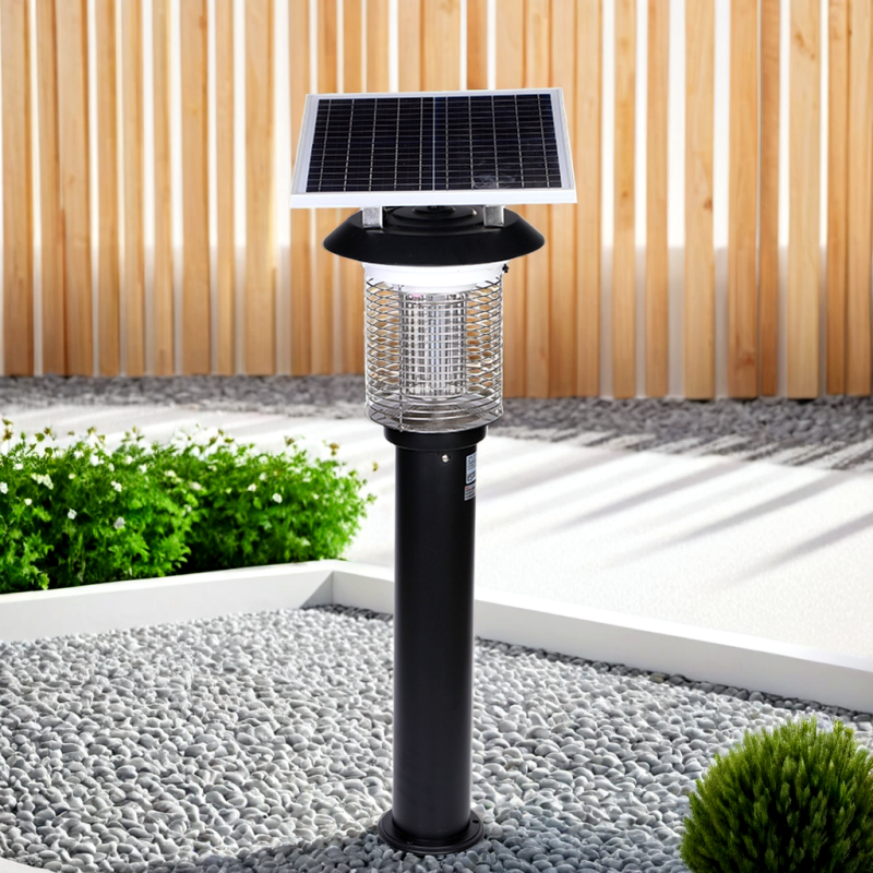 Solar Panel Mosquito Insect Pest Killer Garden Lawn Yard Light Lamp