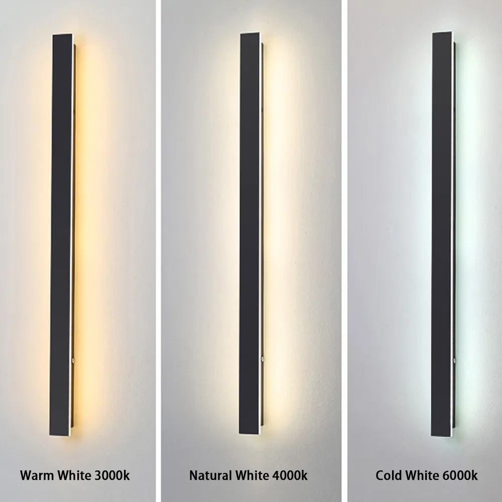 LED Linear Rectangular up-Down Wall Lamp Acrylic Waterproof Outdoor Modern Wall Light