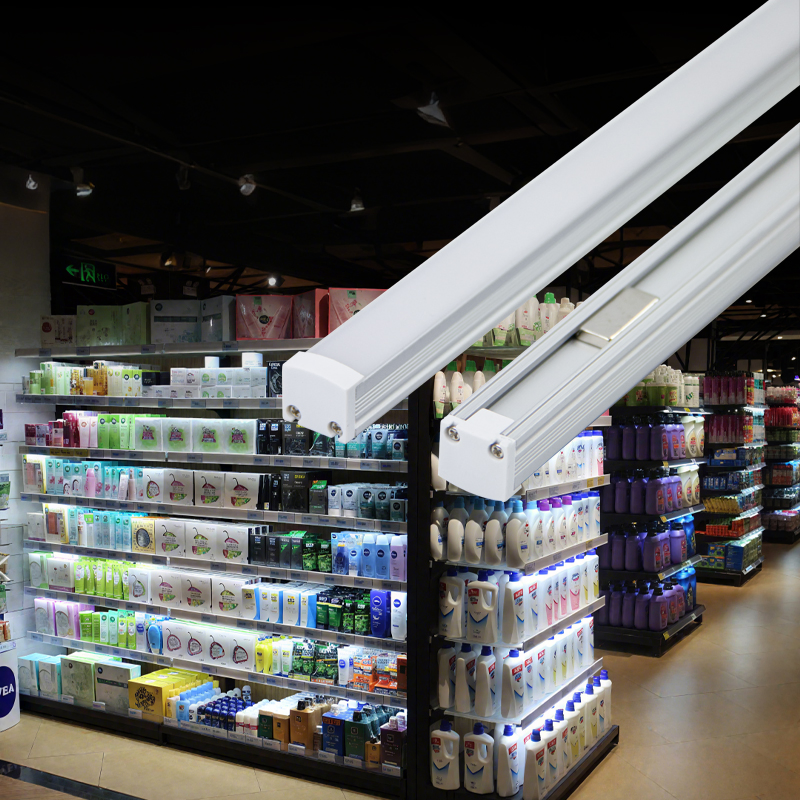 12V/24V Magnetic Rigid Light Strip Aluminum Profile Light LED Under Kitchen Closet Cabinet Shelf Light for Supermarket Shelves Display