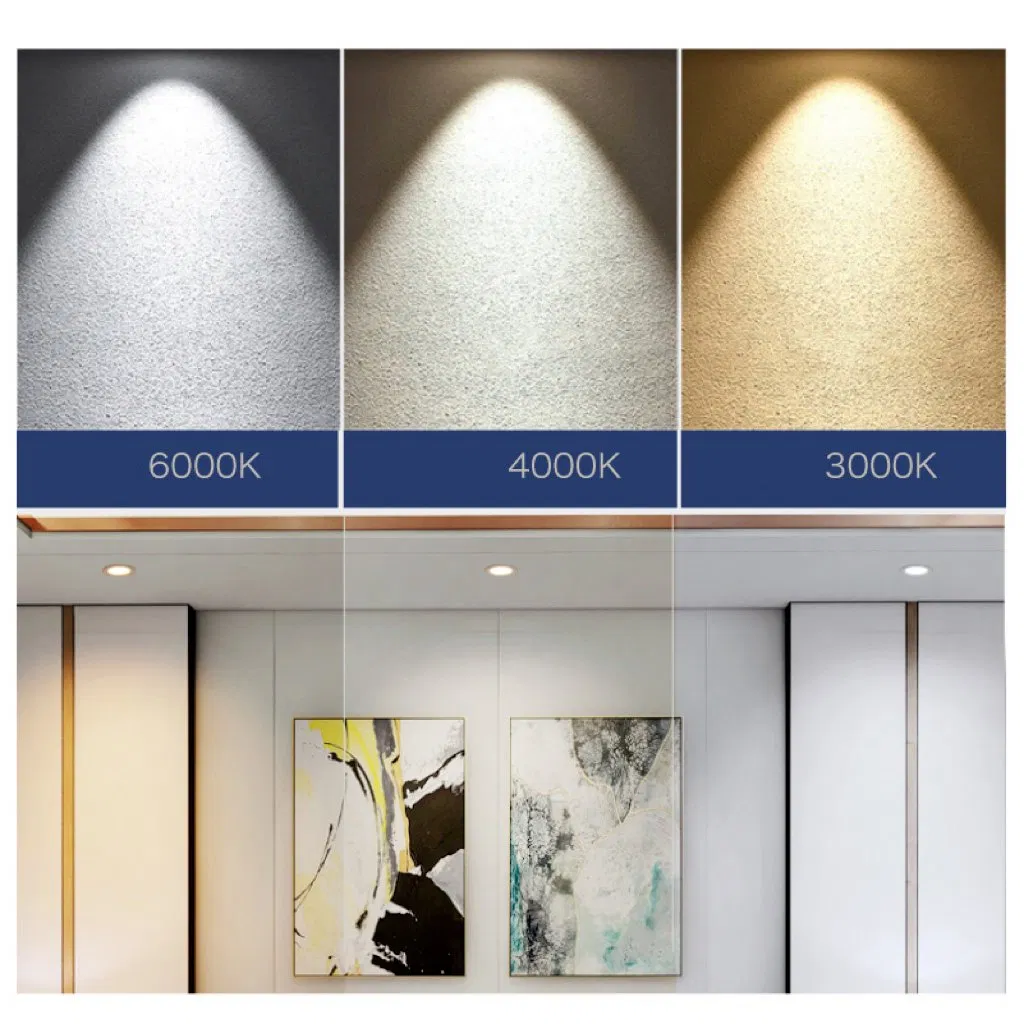 5W 2 Inch COB LED Spotlights 3000-6000K AC185-265V Indoor Lighting for Living Room Bedroom Decor Round Recessed Spotlight