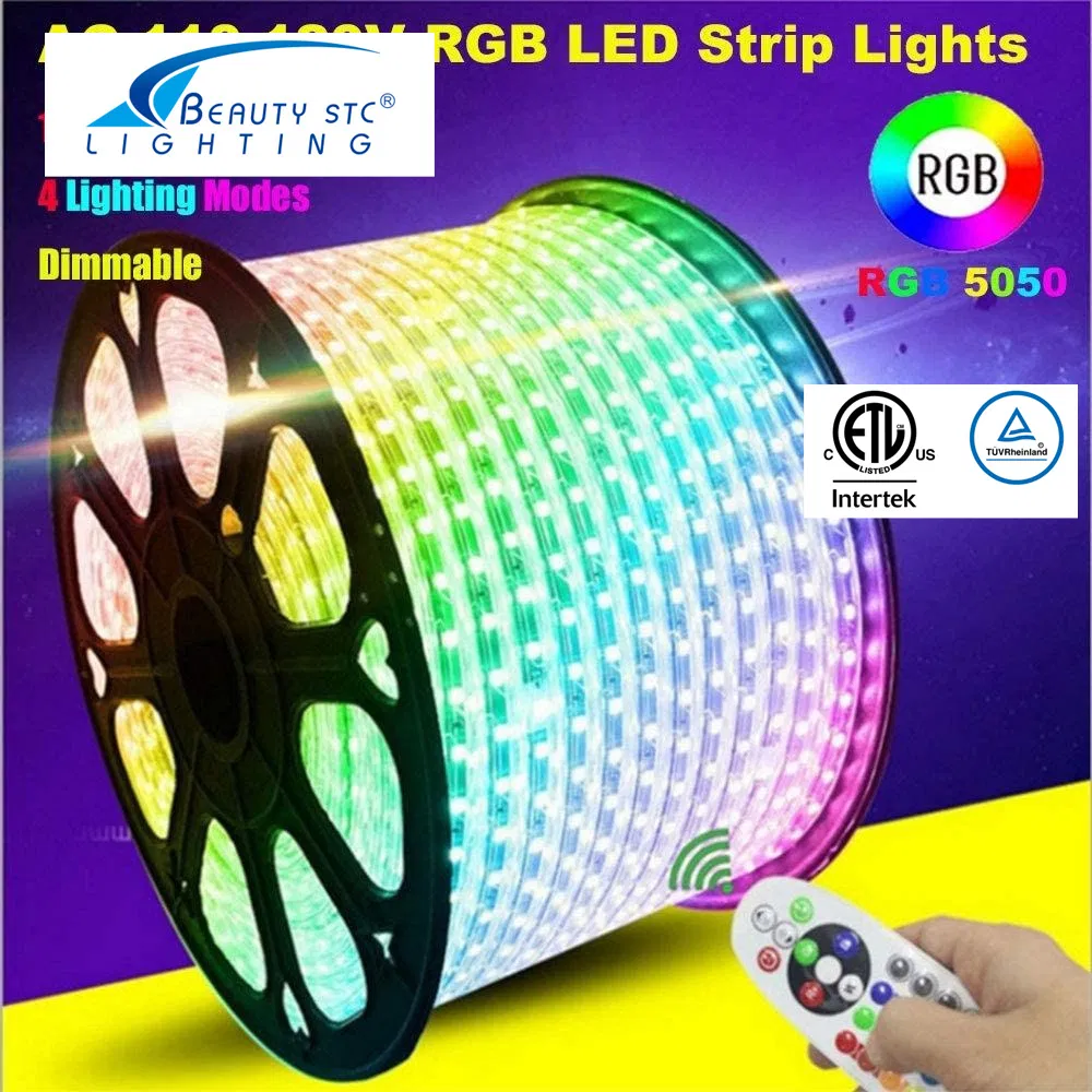 AC110V 220V SMD5050 LED Strip Light WiFi Waterproof RGB Ribbon Sign Flexible Tape LED Neon Sign Light