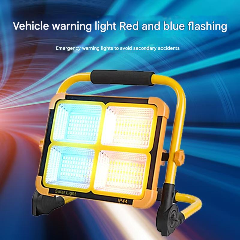 Solar-Powered Polysilicon LED Charging Emergency Lights Long-Range Outdoor Lighting with Large Capacity Batteries