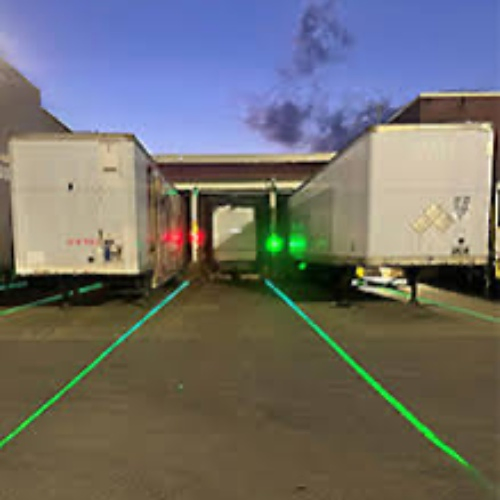 DC10-80V LED Warehouse Sidewalk Green Industrial Virtual Laser Line Light Strip Floor Marking Projector
