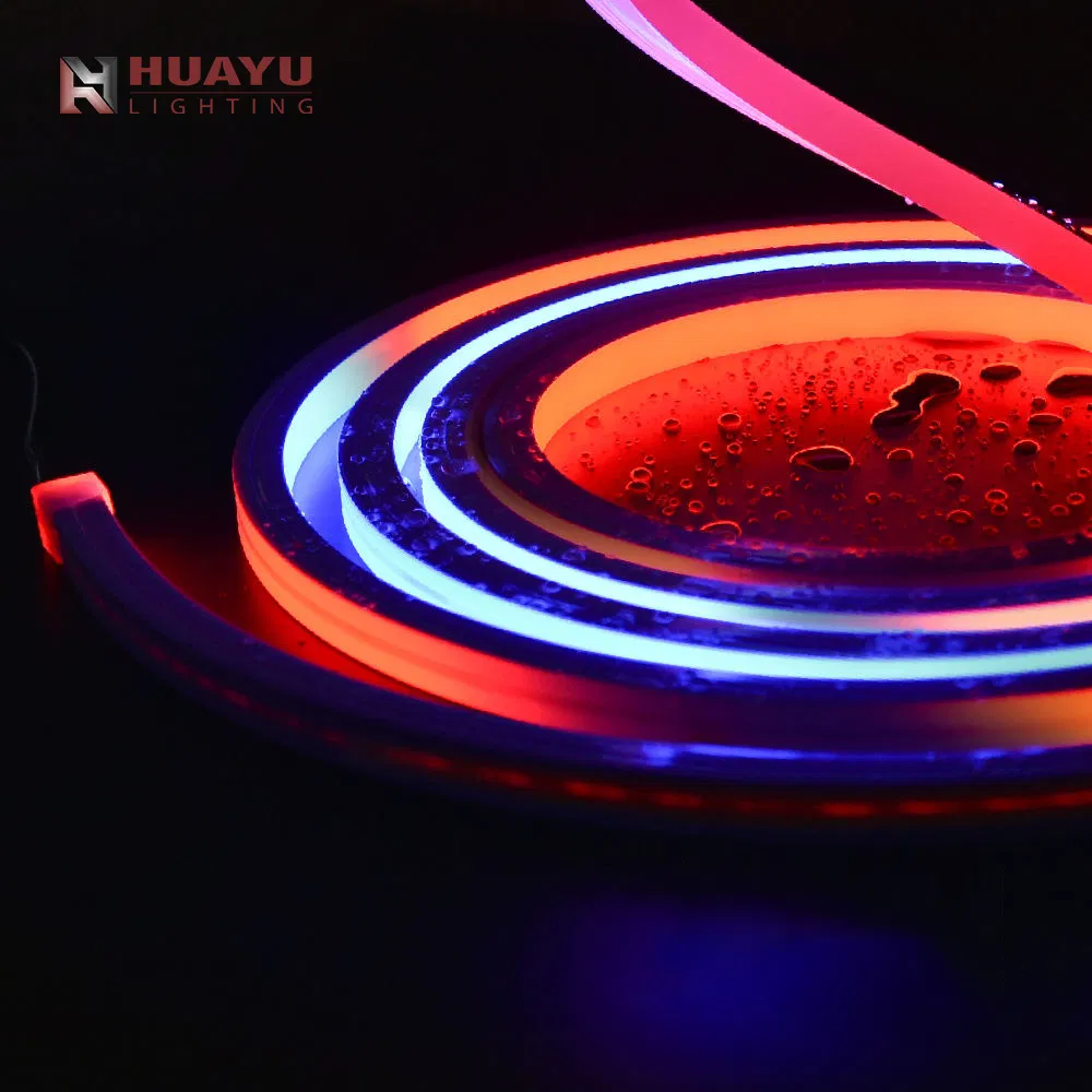 RGB Programmable Multicolor Effects Black Aluminum Channel LED Strip 10X10mm Bright Neon Light