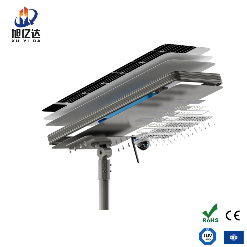 60W 100W All in One LED Solar Street Light with CCTV Camera