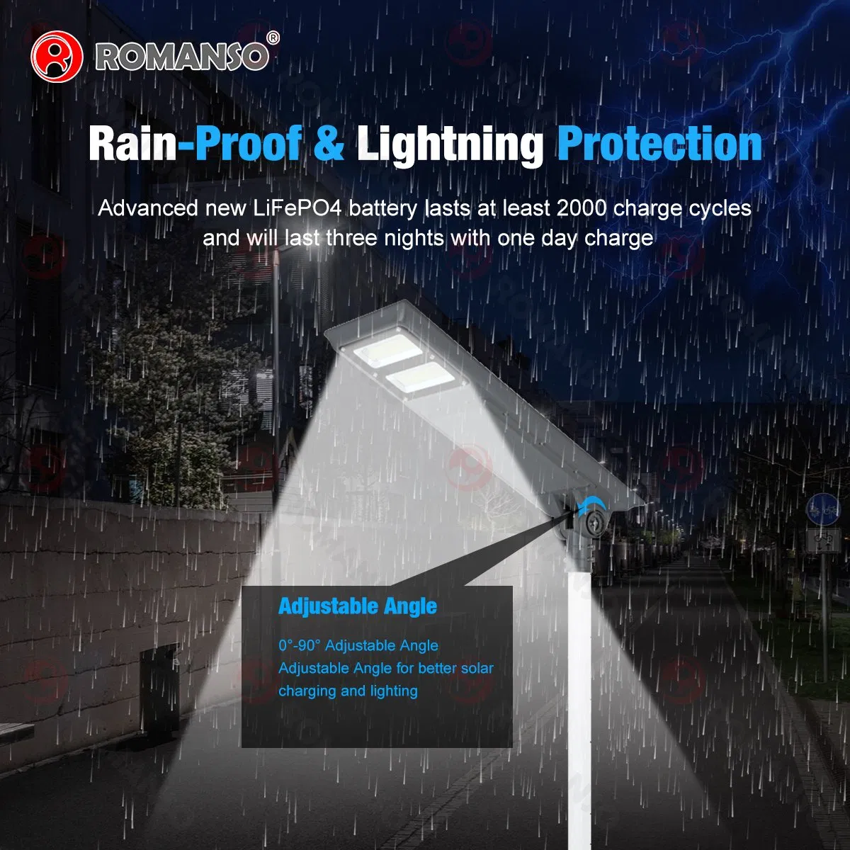 5 CE Approved Romanso or ODM LED Street Light Solar Lights