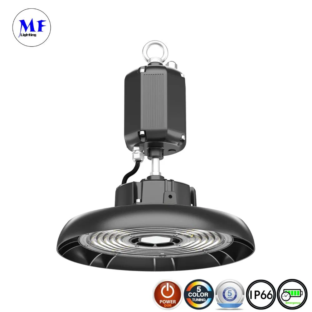 1-10V /Dali Dimming Microwave Sensor Warehouse Light with Power Pack IP66 100W 150W 200W 240W Emergency Kit LED High Bay Lights LED Highbay Light