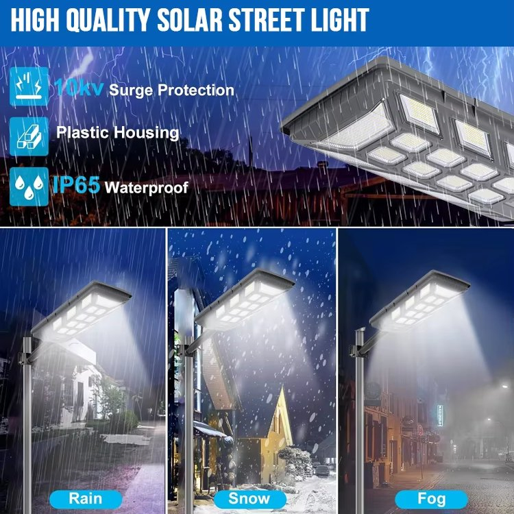 High Quality Waterproof IP65 Energy Saving Streetlight ABS 600W Integrated All in One LED Solar Street Lamp
