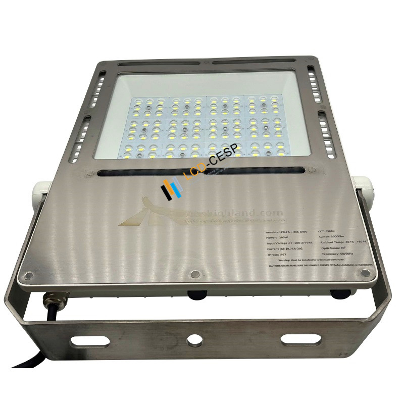 High Power LED Floodlight 50W-1200W Marine Industrial Outdoor Lighting IP67 IP68 Ik10 CE Certified 150lm/W Aluminum Alloy for Port Warehouse Stadium Project