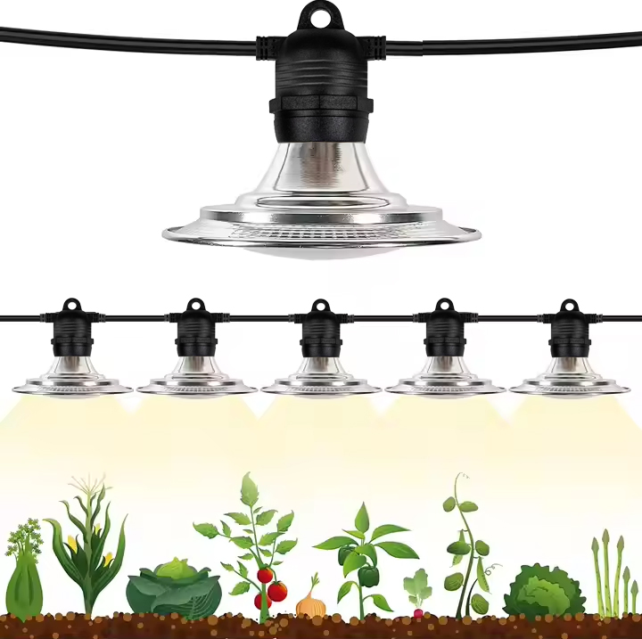 E27 String LED Grow Light Bulb Outdoor Plant Growth Spectrum Flood Light for Fruit Plant Growing
