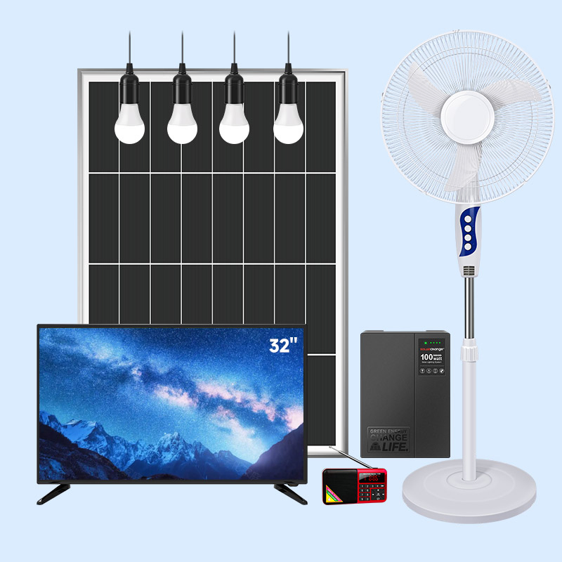 Portable Solar Kit with Panels and Accessories for Camping