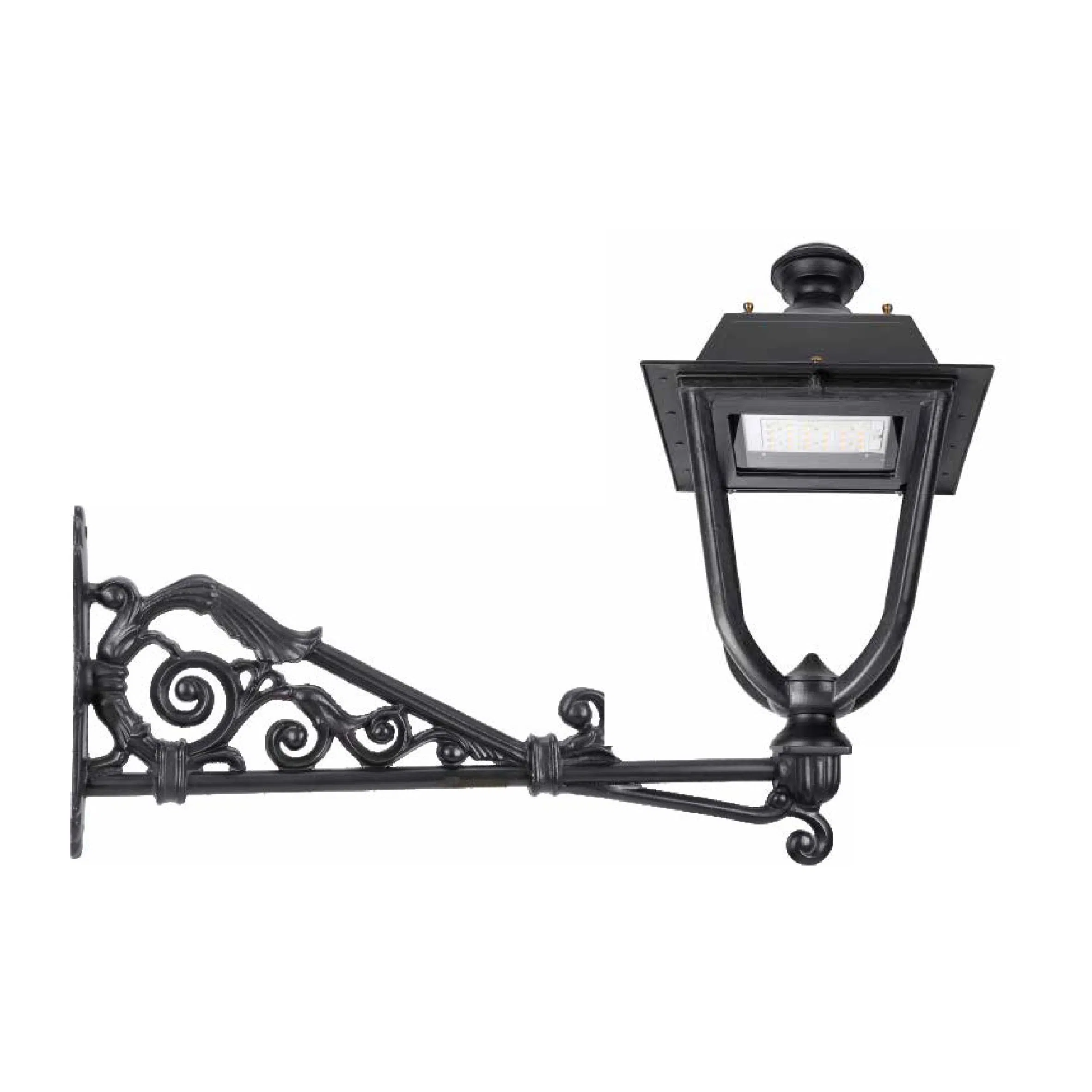 European LED Post Top Street Lamp Road Waterproof IP66 Garden Lamp Post Outdoor Curved Arm Light Eclairage Public LED Exterieur