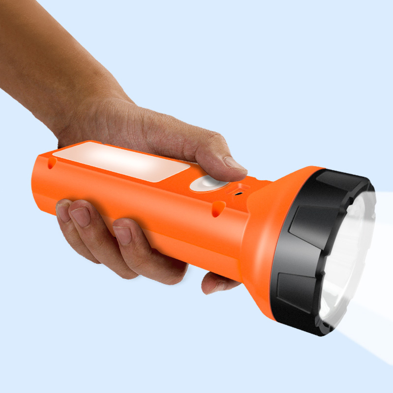 Hand LED Solar Torch Portable Solar Focus Light for Indoor and Outdoor Rechargeable Flashlight with Reading Light