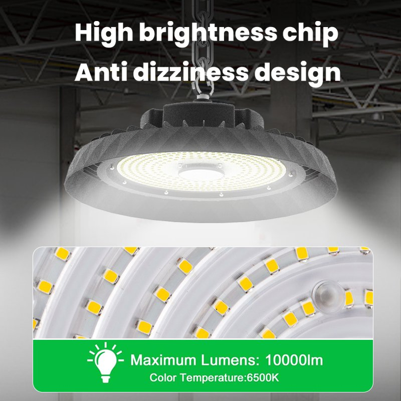150lm/W 170lm/W 190lm/W LED High Bay Light 100W 150W 200W 240W UFO Warehouse High Bay Light