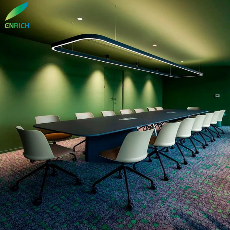 Customized Size Aluminum LED Pendant Ring Light Creative Oval Shape LED Ceiling Light for Office