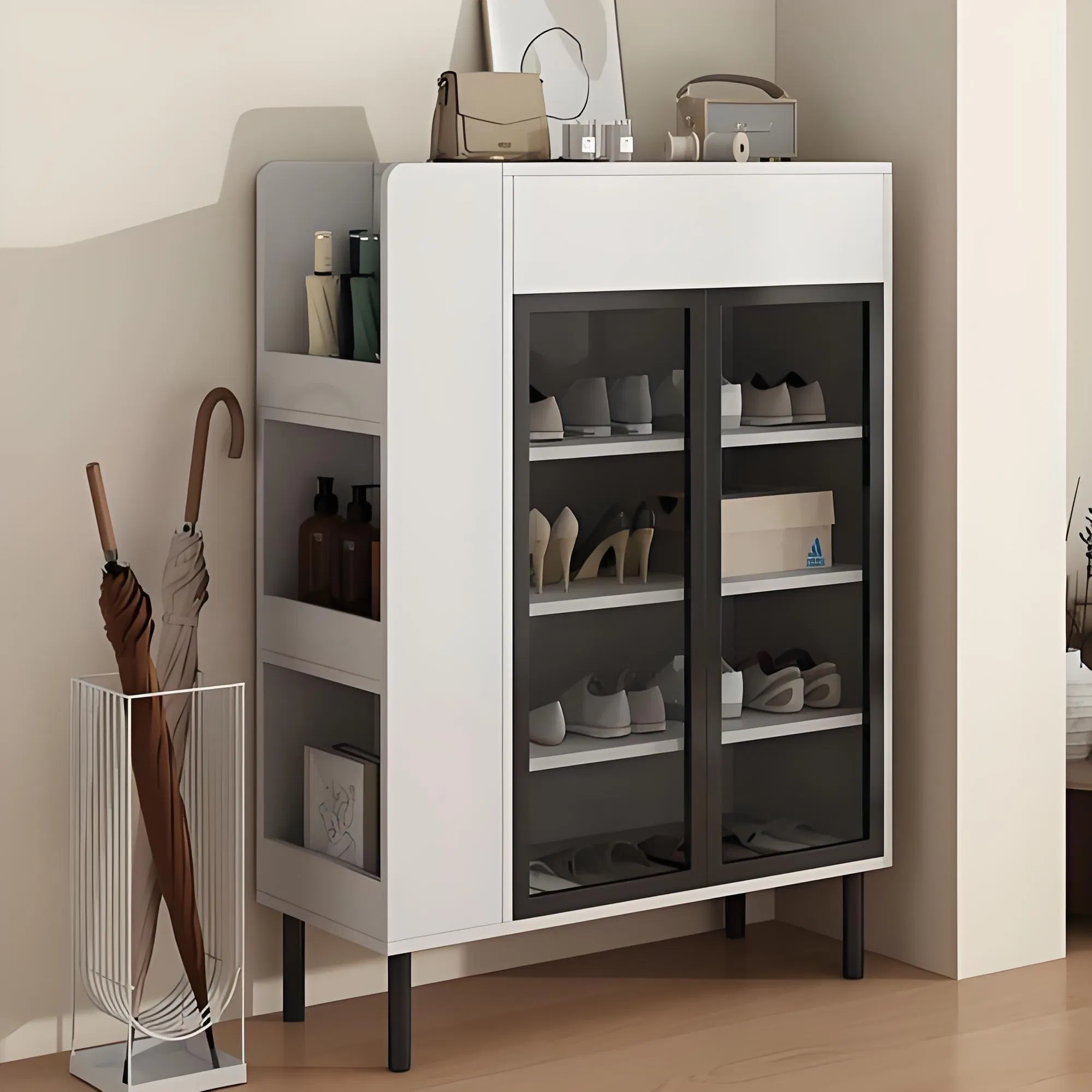Stylish 2025 Yuanfu Entryway Shoe Cabinet for Modern Living Spaces
