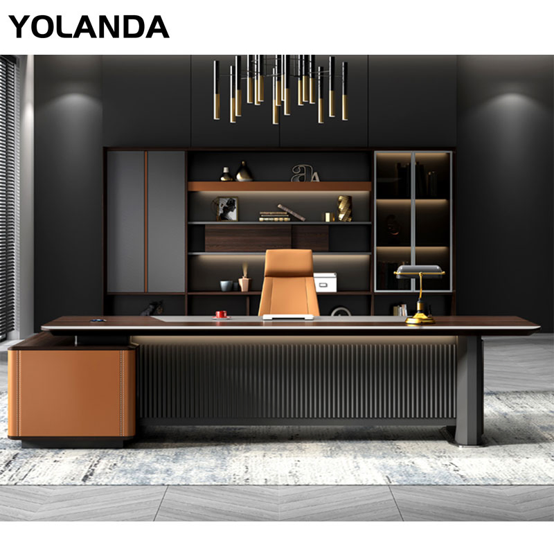 Yolanda High End Home Office Furniture Supplier Latest Desk Designs Executive Manager Modern Luxury Office Table Table De Bureau