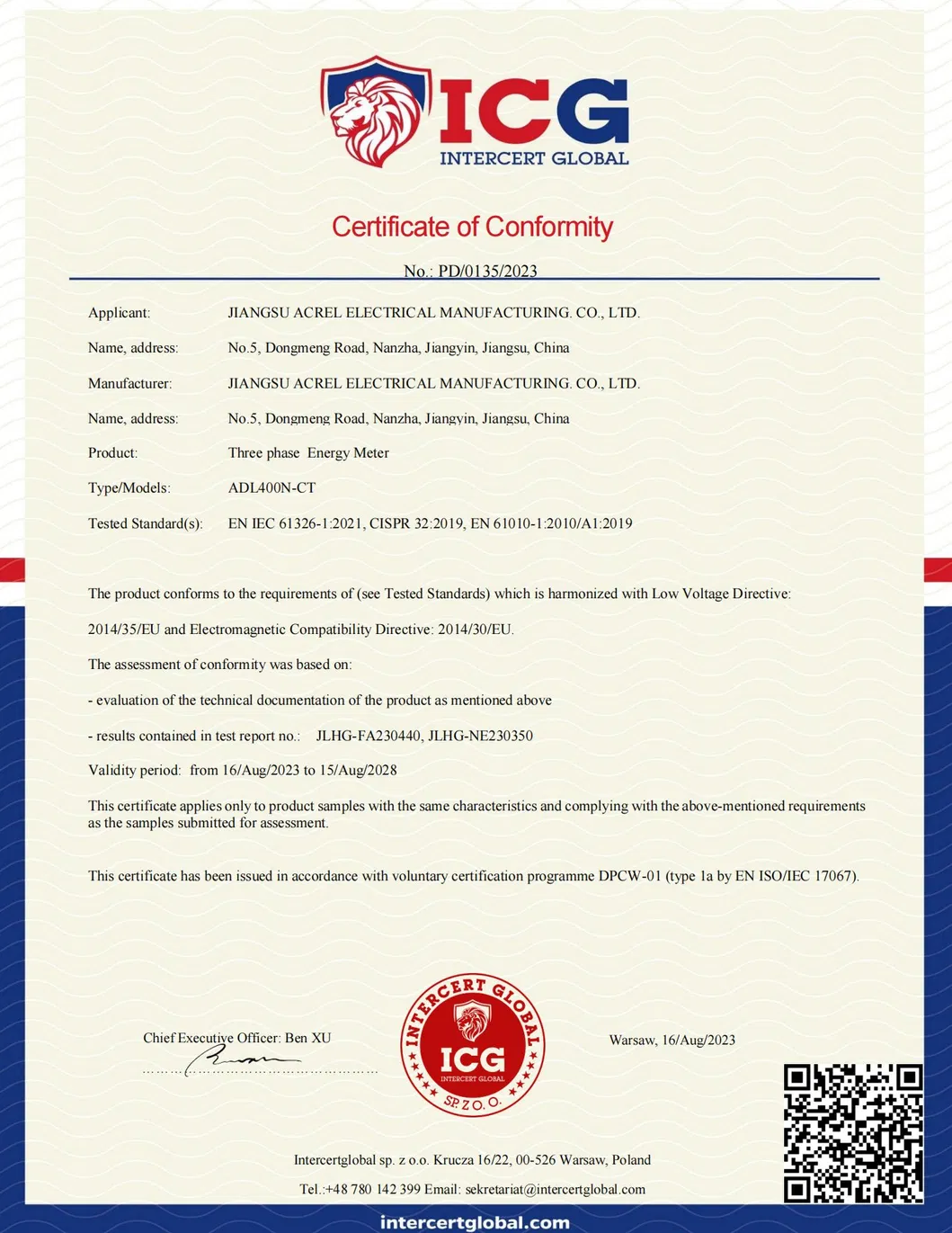 Product Certifications