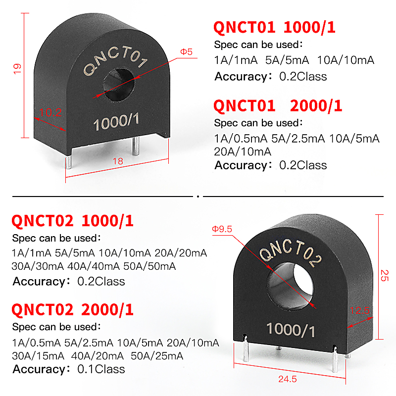 Qnpt04 2mA: 2mA 300V 500V 100V AC Voltage Transducer Miniature PCB Mount Potential Transformer Factory Precision Voltage Transformer