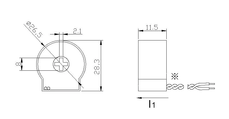 High Precision 80A Mini Current Transformer for DIN Rail