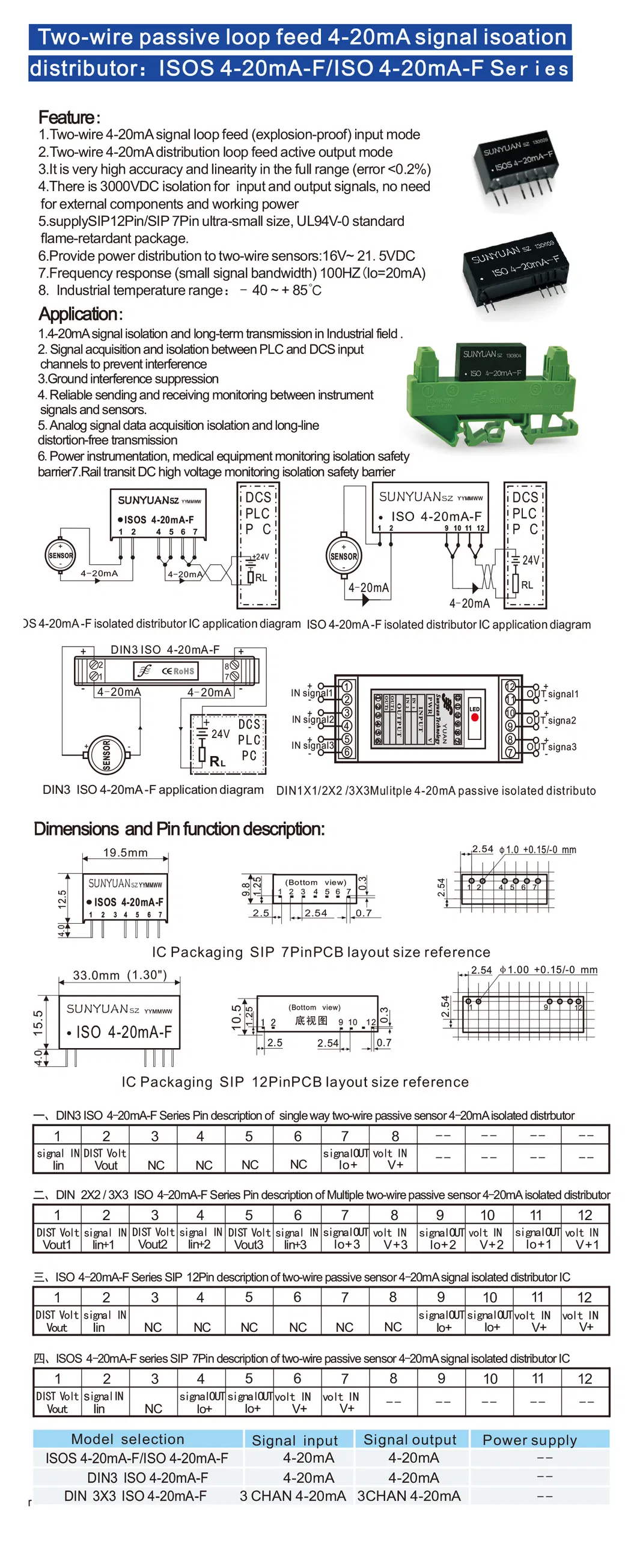 2-Wires 4-20mA Current Loop Signal Transformer Diagram 1
