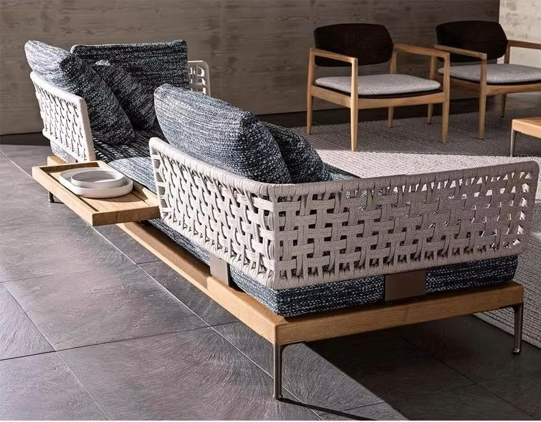 Modern European House Villa Garden Exterior Pool Patio Outdoor Sofa Set Garden