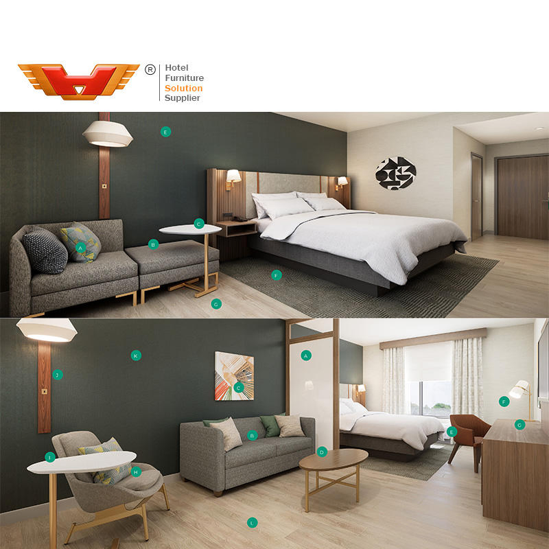 Manufacturer Supply Service Holiday Inn Modern Hospitality Full Set Hotel Guest Room Furniture