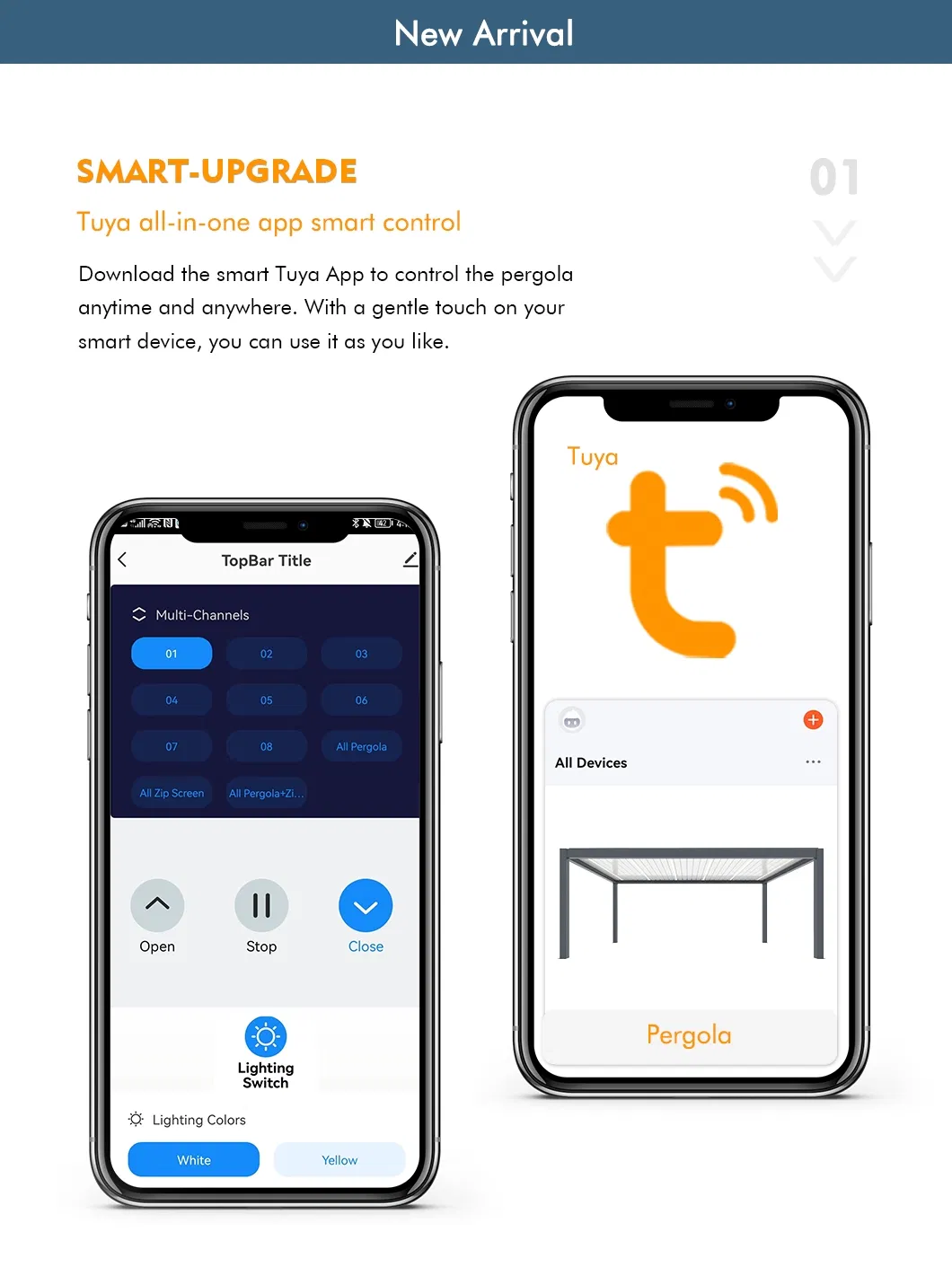Waterproof Bioclimatic Pergola