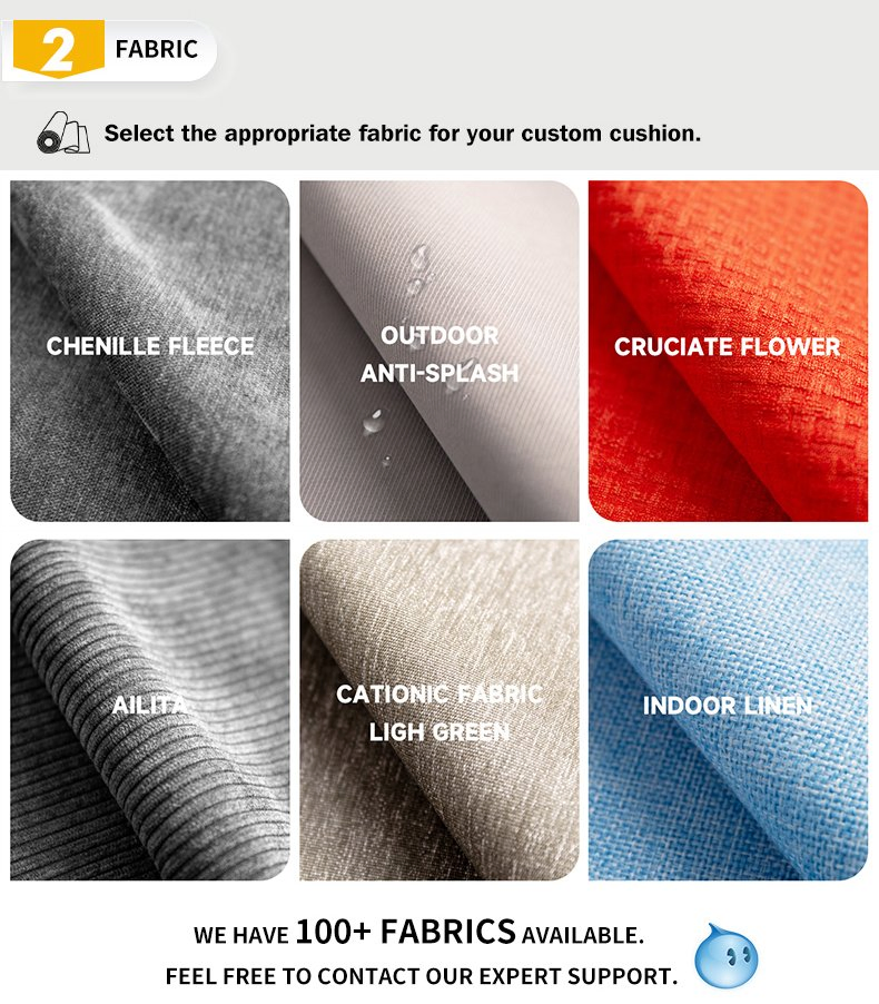 Waterproof Outdoor Chair Pad Couch Sectional Seat Cushion Durable Sofa Cushion Set with Backrest Pillow for Patio Furniture