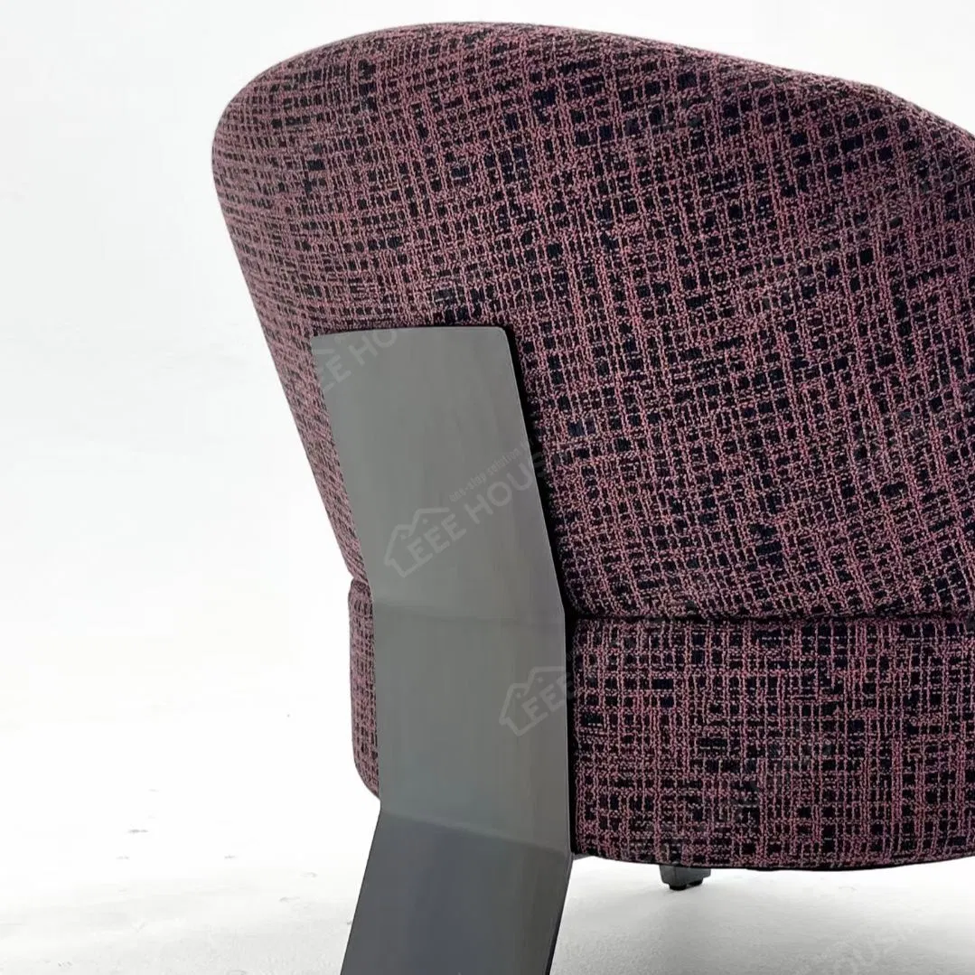 China Factory Direct Supply Casual Single Sofa Lounge Accent Leisure Chair with Soft Fabric Upholstery and Wooden Legs for Living Room Reading Nook