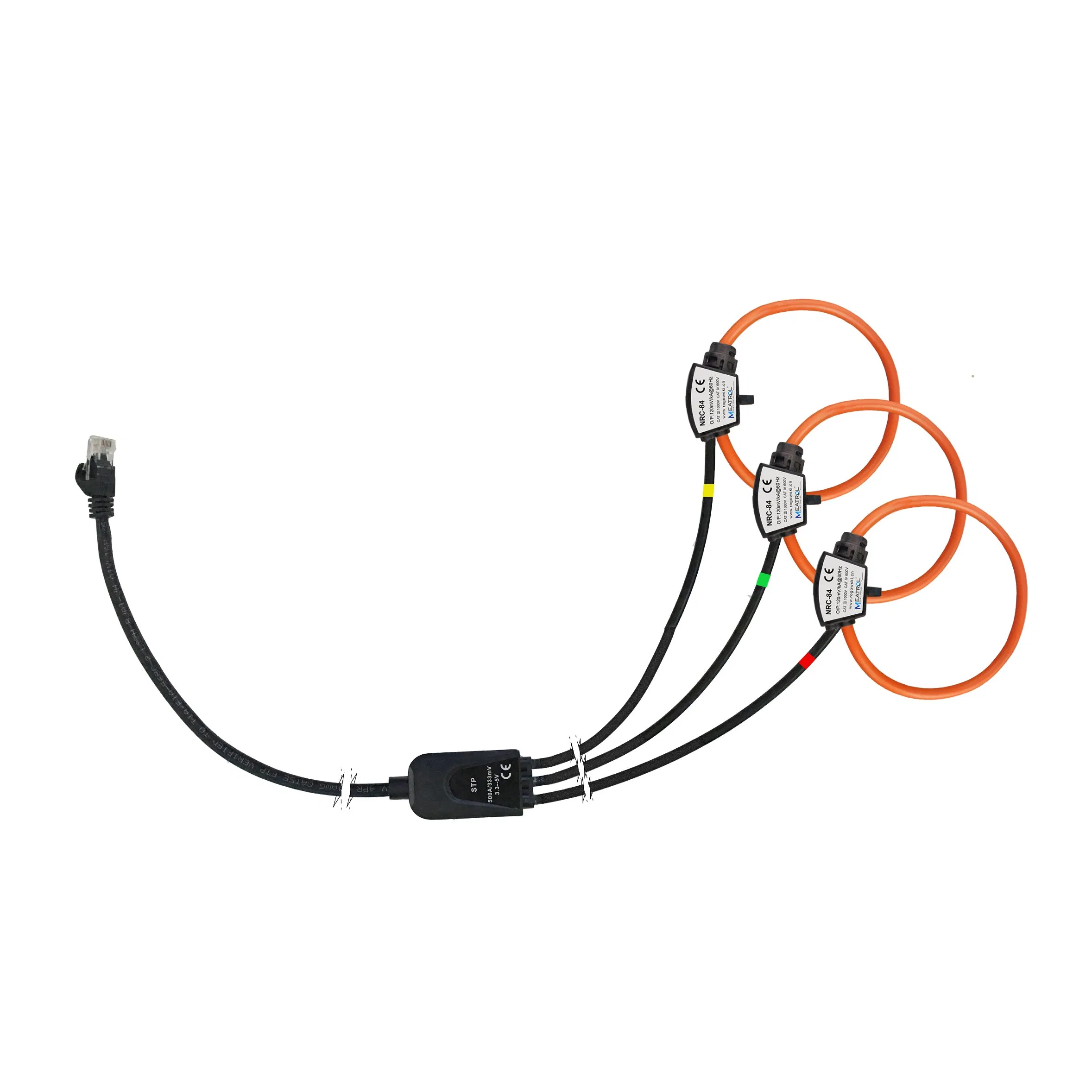 IP68 Rogowski Coil Current Probe Three Phase Flexible Current Transformer Rogowski CT Sensor